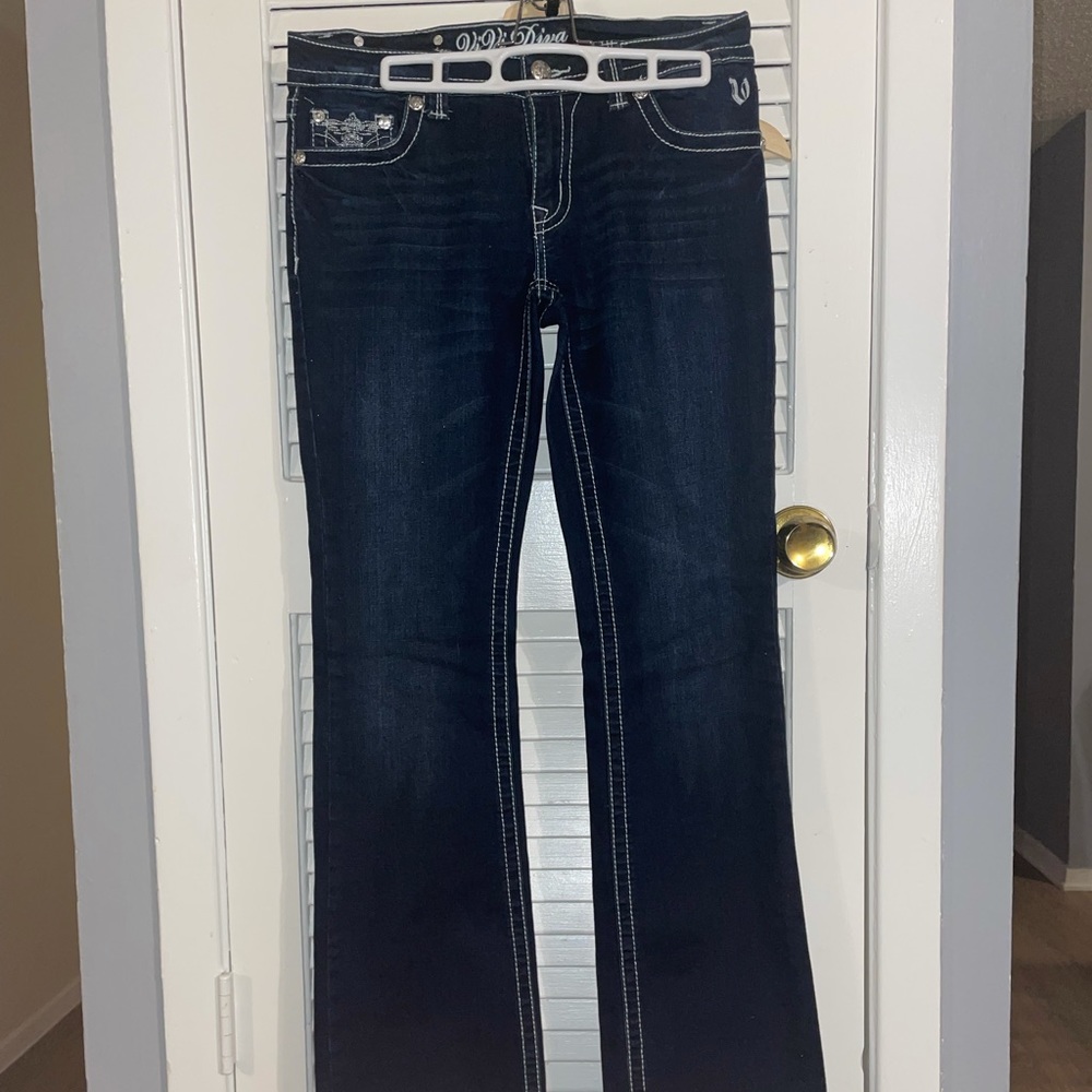 Vi Vi Diva Jeans Size 6 / 28 Boot Cut Dark Wash